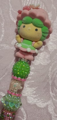 Image 3 of Lime Chiffon Rhinestone Pen (1027)
