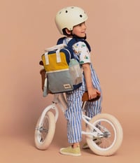 Image 3 of Arthur backpack Saffron - Sage - Navy