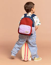 Image 2 of Romy Tricolore backpack Cherry -Lilac - Navy