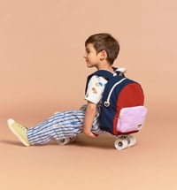 Image 3 of Romy Tricolore backpack Cherry -Lilac - Navy