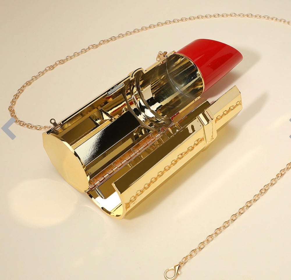 Image of SILVER LIPSTICK HANDBAG 