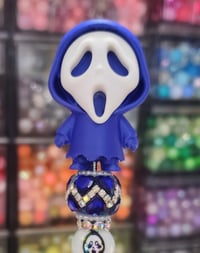 Image 1 of Blue GhostFace Rhinestone Pen (1029)
