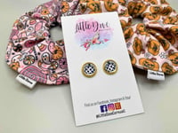 Last one! - Plaid Pumpkin Earrings
