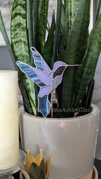 Image 1 of Hummingbird Plantstake - Purple