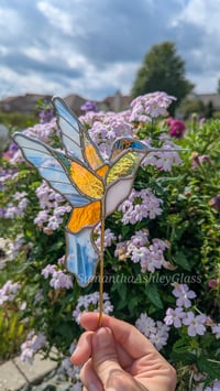Image 1 of Hummingbird Plantstake - Dichroic