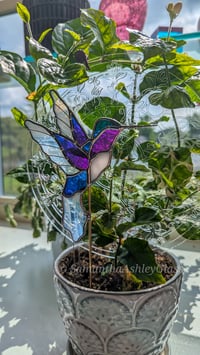 Image 2 of Hummingbird Plantstake - Dichroic