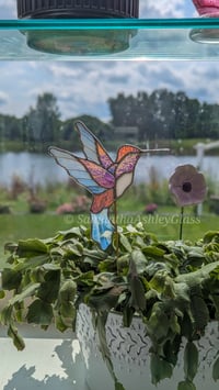 Image 4 of Hummingbird Plantstake - Dichroic