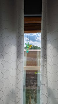 Image 3 of Hummingbird - Iridescent Green & Yellow