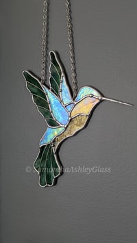 Image 5 of Hummingbird - Iridescent Green & Yellow