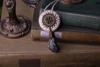 Image 3 of Natural linen raw labradorite necklace - XS