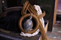 Image 3 of Golden linen Lemurian aquatine calcite belt