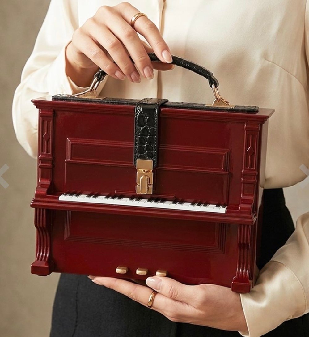 Image of RED PAINO HANDBAG