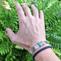 Image 6 of Vintage Southwest Silver Turquoise Cuff, c. 1950s