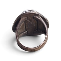 Image 6 of Vintage Silver Southwest Green Turquoise Ring, c. 1950s