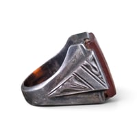 Image 3 of Vintage Silver Carnelian Intaglio Ring, c. 1930s