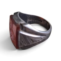 Image 4 of Vintage Silver Carnelian Intaglio Ring, c. 1930s
