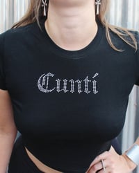 Image 1 of Abú x Cuntí Céilí Crop Top (Black)
