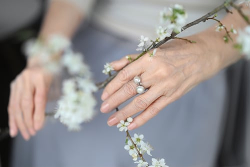 Image of "A daughter more beautiful.." silver rings with pearls  · MATRE PULCHRA FILIA PULCHIOR ·