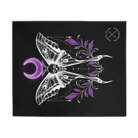 Image 3 of 'Moon Moth' Plush Fleece Blanket