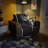 Image 4 of 'Moon Moth' Plush Fleece Blanket