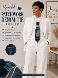 Image 1 of Denim Jean Patchwork Tie