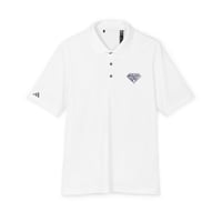 Image 2 of Diamond Crest Performance Polo — White Athletic Golf Shirt