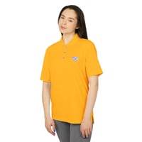 Image 4 of Diamond Crest Performance Polo — White Athletic Golf Shirt