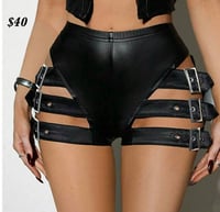 Leather Belt Shorts 