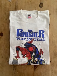 Image 1 of RARE 1990 SPIDER-MAN THE PUNISHER WAR JOURNAL T-SHIRT