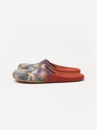 Blueish in Red wool slip-ons
