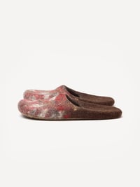 Choc Berry wool slip-ons