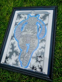 Image 1 of Ornate mewtwo framed original 