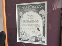 Image 2 of Antique-Vintage Bronnley Perfume Advertisement 1922 for 'Omar Khayyam' Scent, Framed