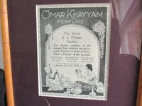 Image 3 of Antique-Vintage Bronnley Perfume Advertisement 1922 for 'Omar Khayyam' Scent, Framed