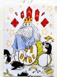 Number One Babe original doodle