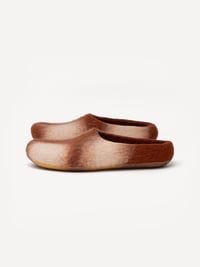 Image 1 of Red Cowhide Felt Slippers