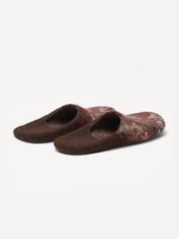 Image 3 of Choc Berry wool slip-ons