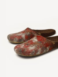 Image 4 of Choc Berry wool slip-ons