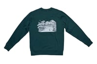 Giant Mushroom Forest Sweatshirt - Forest Green