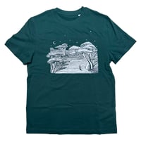 Giant Mushroom Forest T-Shirt - Forest Green