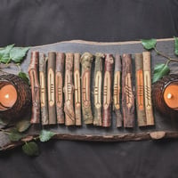 Image 1 of Tree Breath Staves - Lunar Celtic Tree Calendar (TC001-10)