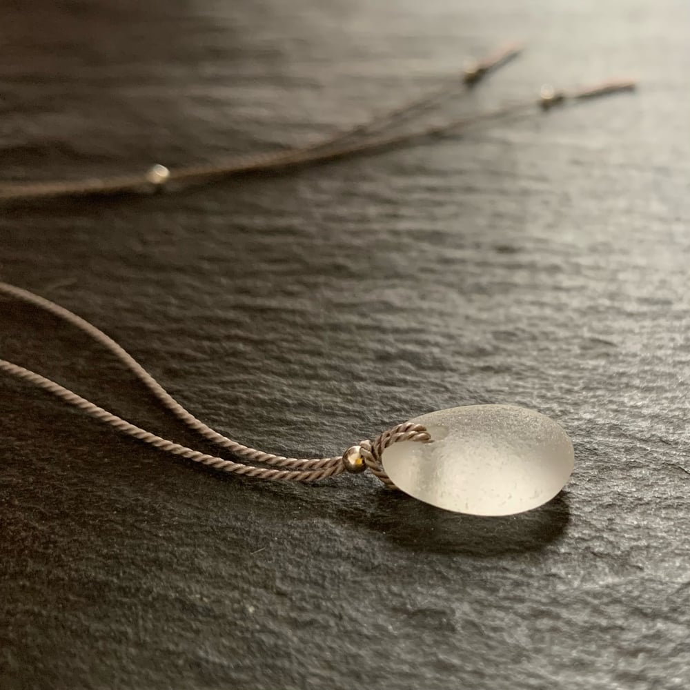 Image of Small white sea glass necklaces