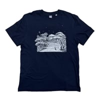 Giant Mushroom Forest T-Shirt - Navy