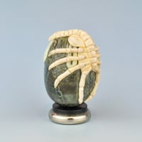 Image 2 of Alien Facehugger 3D glass sculpture with stand #1