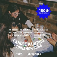 Candle Painting + Cinnamon Buns, 7-9pm, September, All Cities