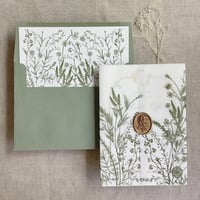 Image 1 of English botanical garden printed liner for A7square flap envelope
