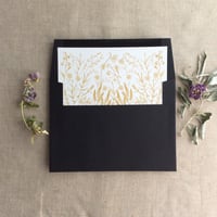 Image 5 of English botanical garden printed liner for A7square flap envelope