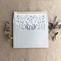 Image 6 of English botanical garden printed liner for A7square flap envelope