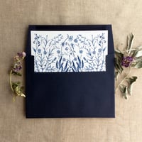 Image 7 of English botanical garden printed liner for A7square flap envelope