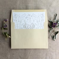 Image 8 of English botanical garden printed liner for A7square flap envelope